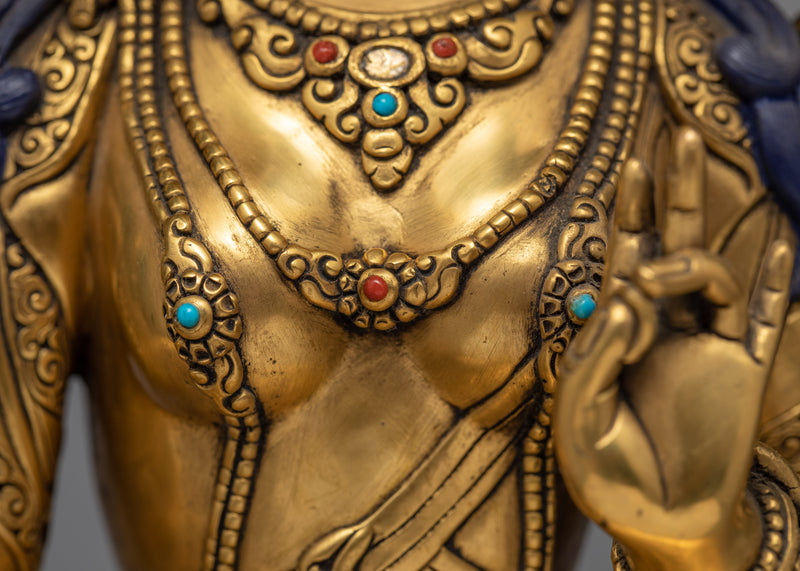 Mother Green Tara Sculpture | Traditional Tibetan Buddhist Art