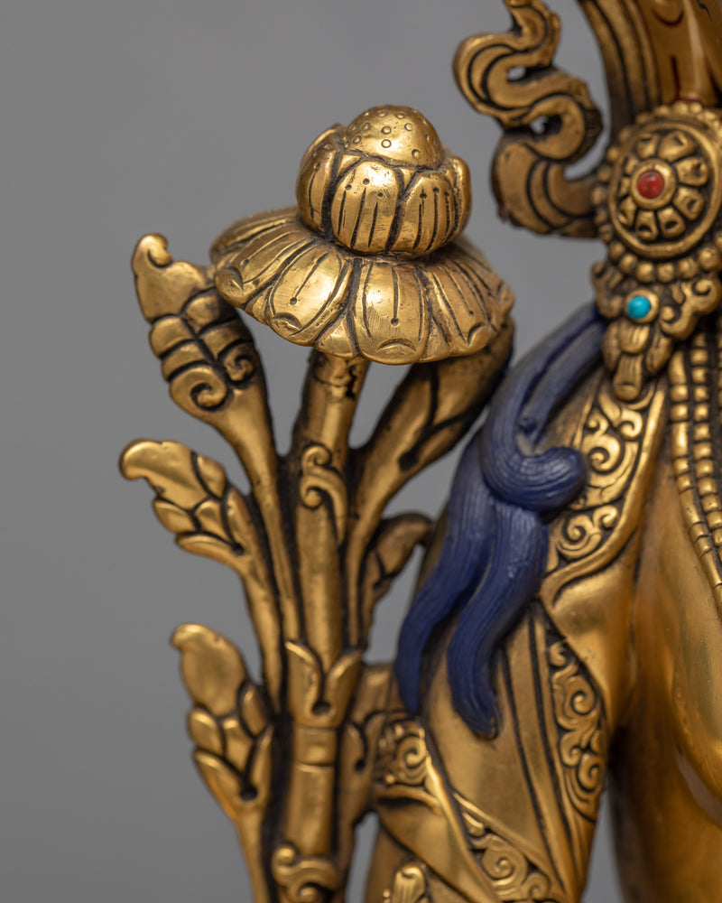 Mother Green Tara Sculpture | Traditional Tibetan Buddhist Art