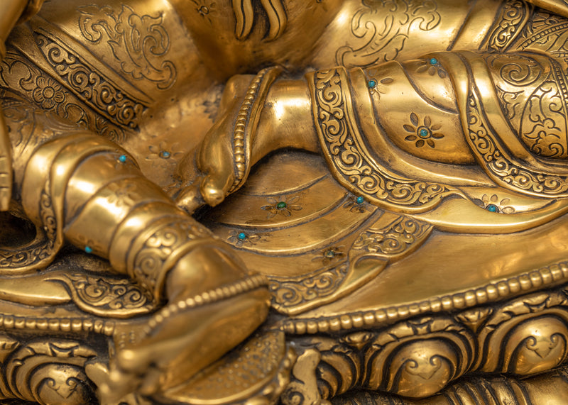 Mother Green Tara Sculpture | Traditional Tibetan Buddhist Art