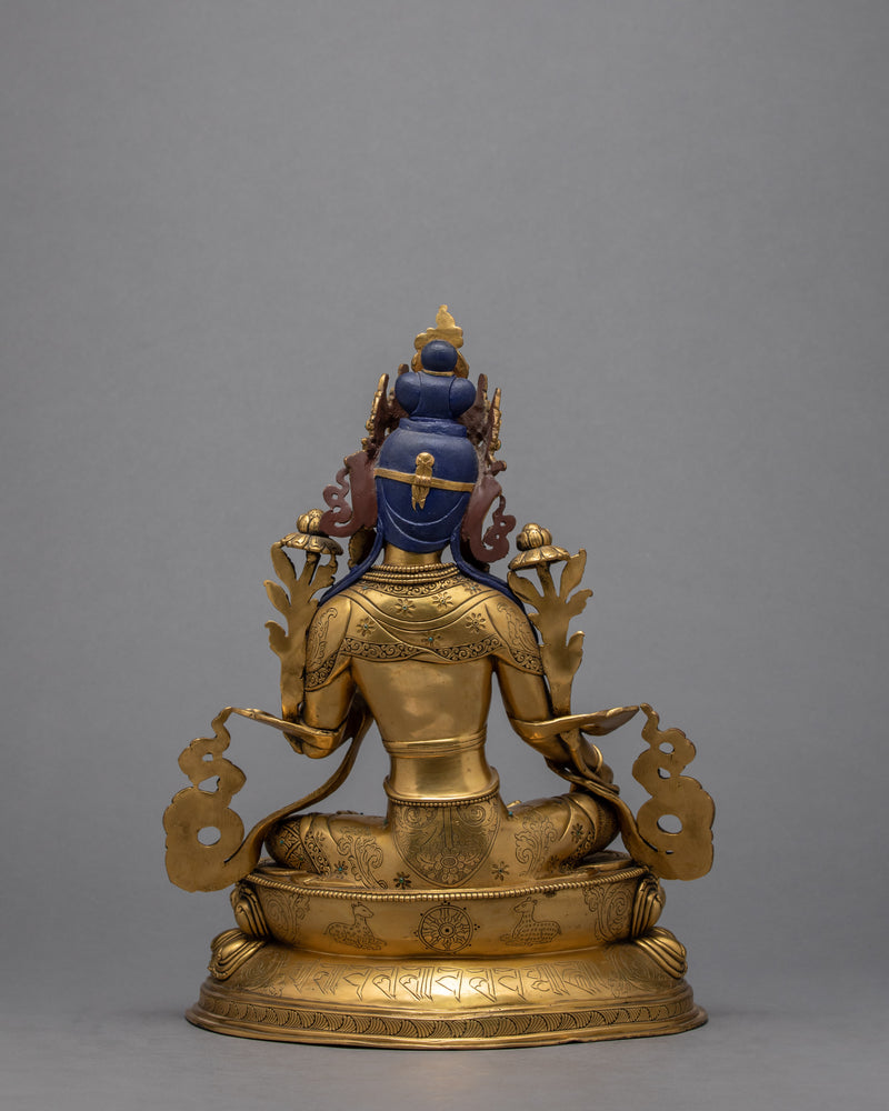 Mother Green Tara Sculpture | Traditional Tibetan Buddhist Art