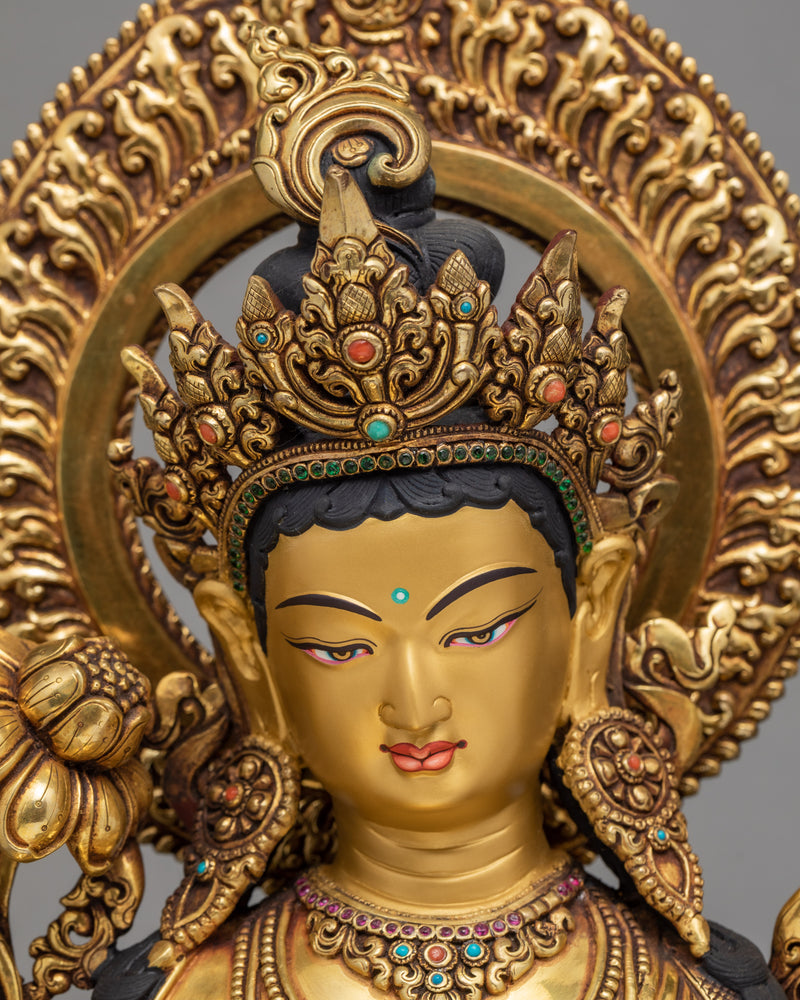 Green Tara Buddha | Handmade Bodhisattva Statue