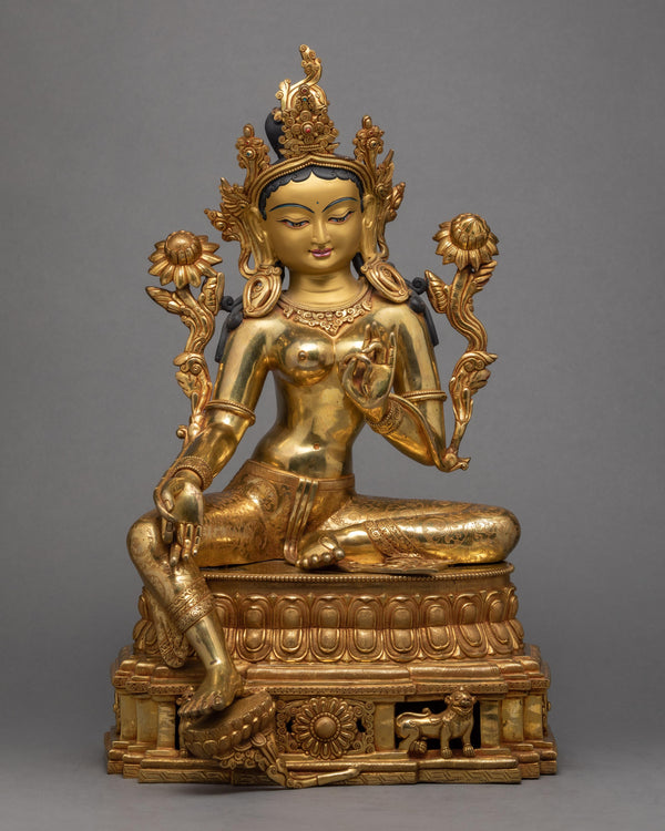 Indoor Green Tara Statue 