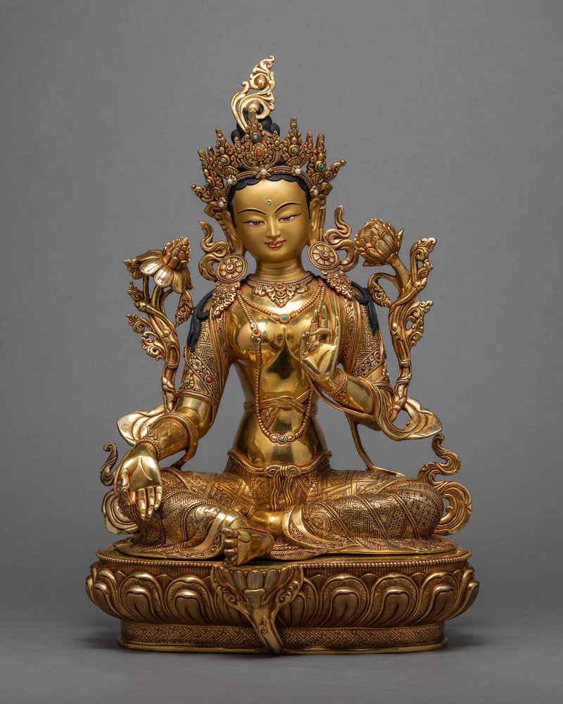 Green Tara Statue