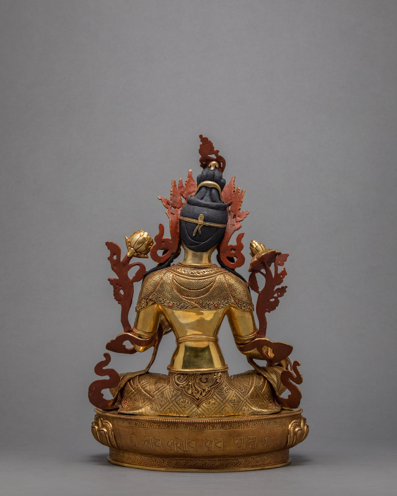 Green Tara Statue | Himalayan Buddhist Art | Tibetan Sculpture