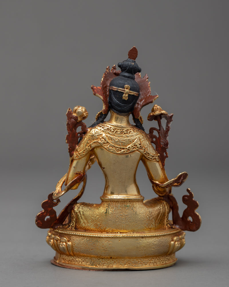 Mini Green Tara Statue | Traditional Himalayan Art of Nepal