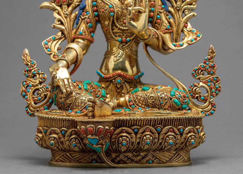 Green Tara Statue | Tibetan Female Buddha