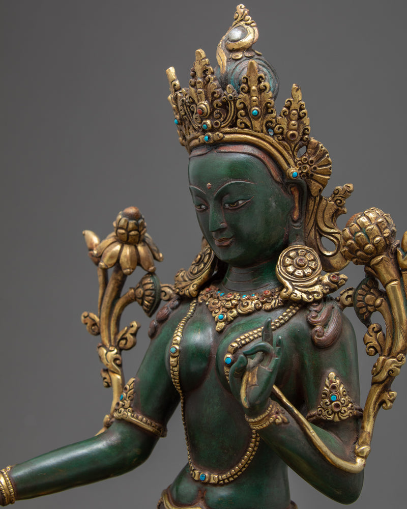 Green Tara Statue | Art of Nepal