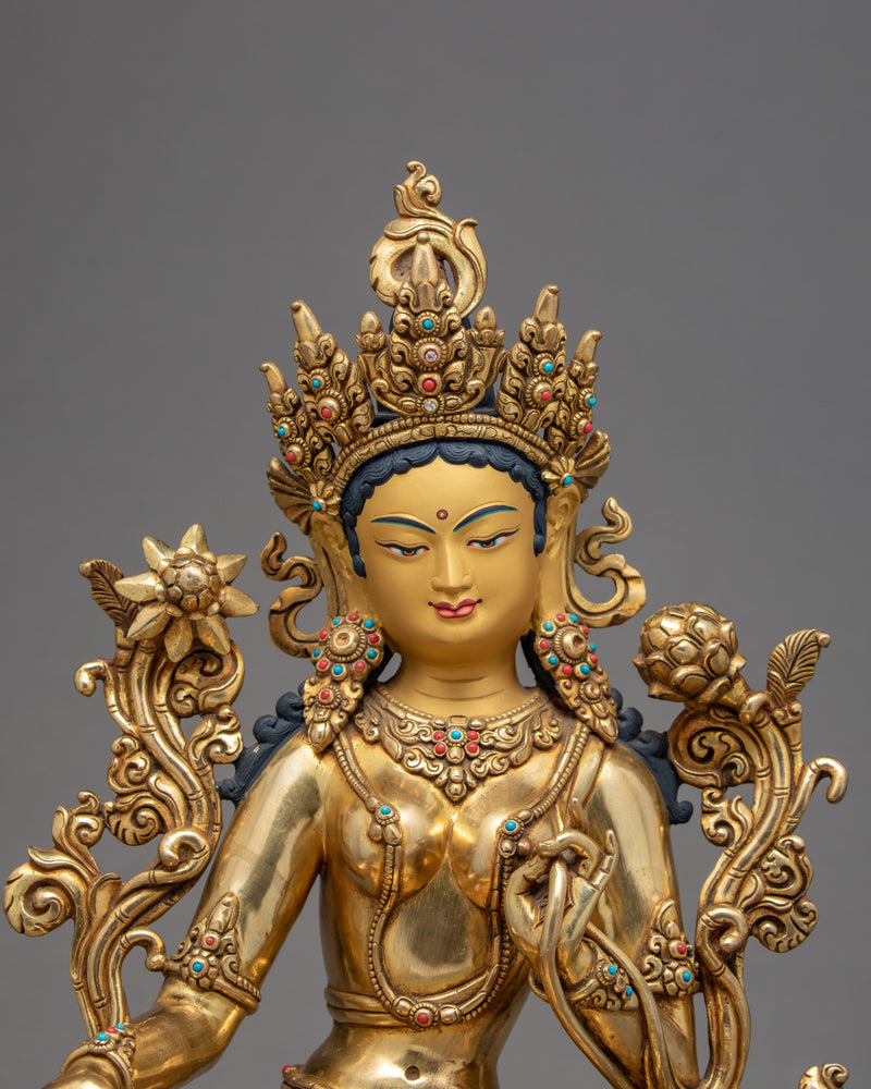 Green Tara Bodhisattva | Buddhist Mother Deity Statue