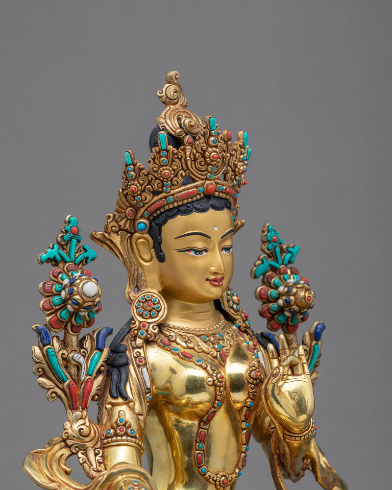 Green Tara Sculpture | Mother Tara Art Nepal