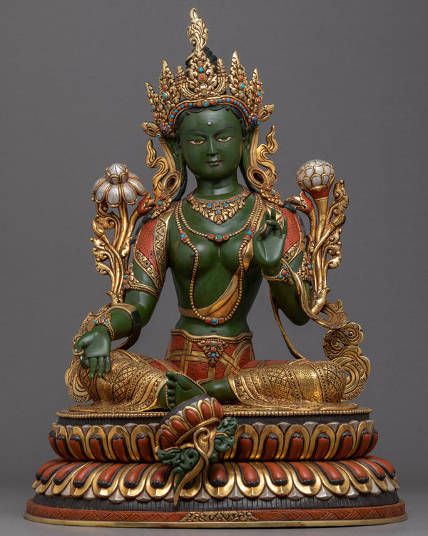 Buddha art Green Tara Statue