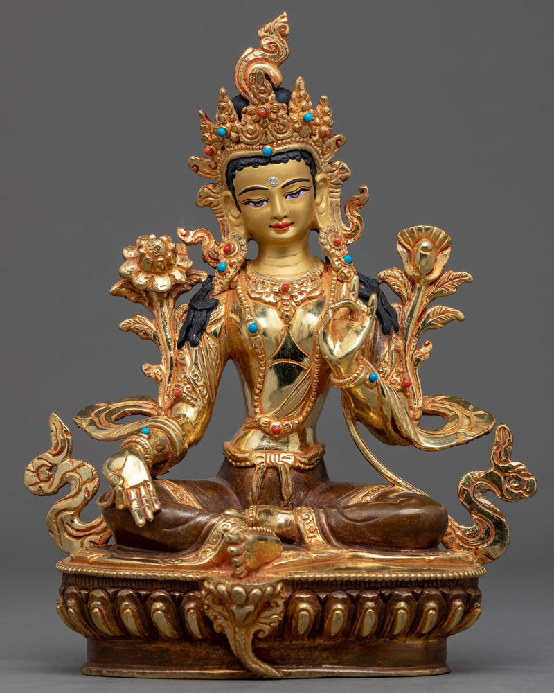 Green Tara Sculpture Traditionally Handcarved