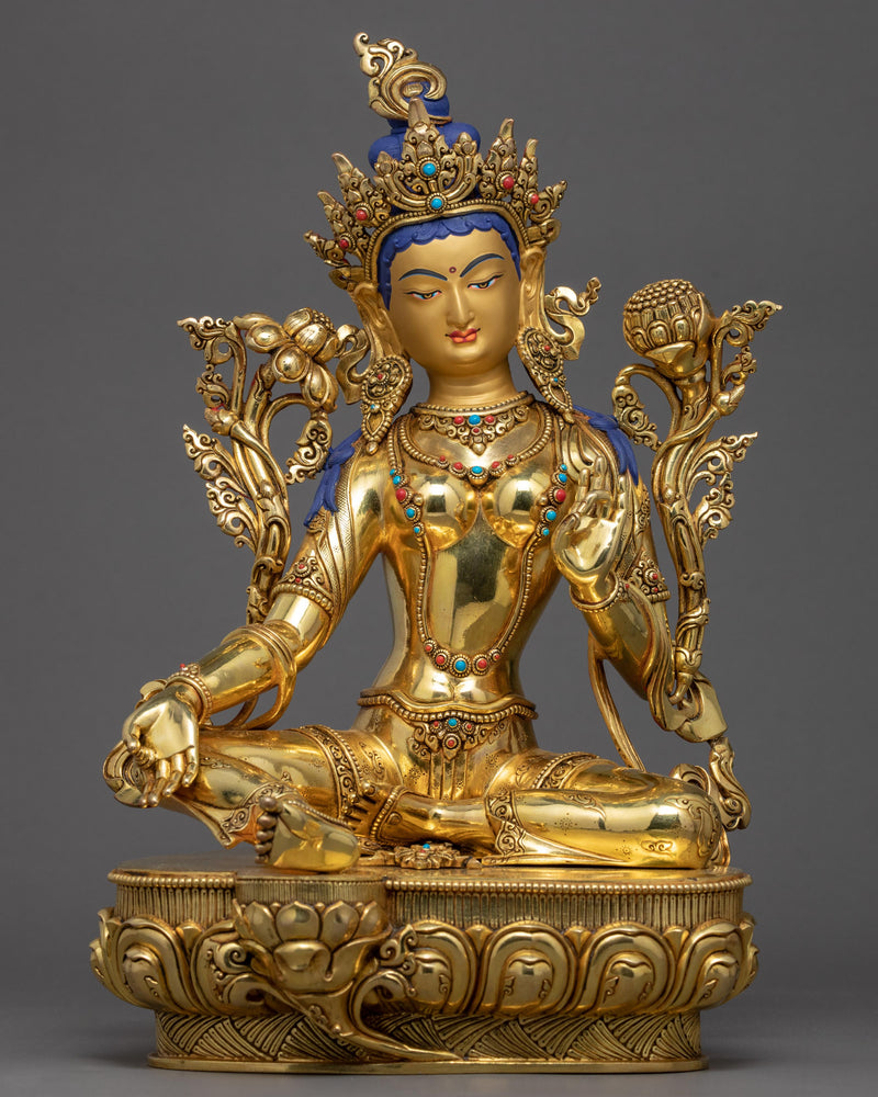 Tibetan Green Tara Statue 