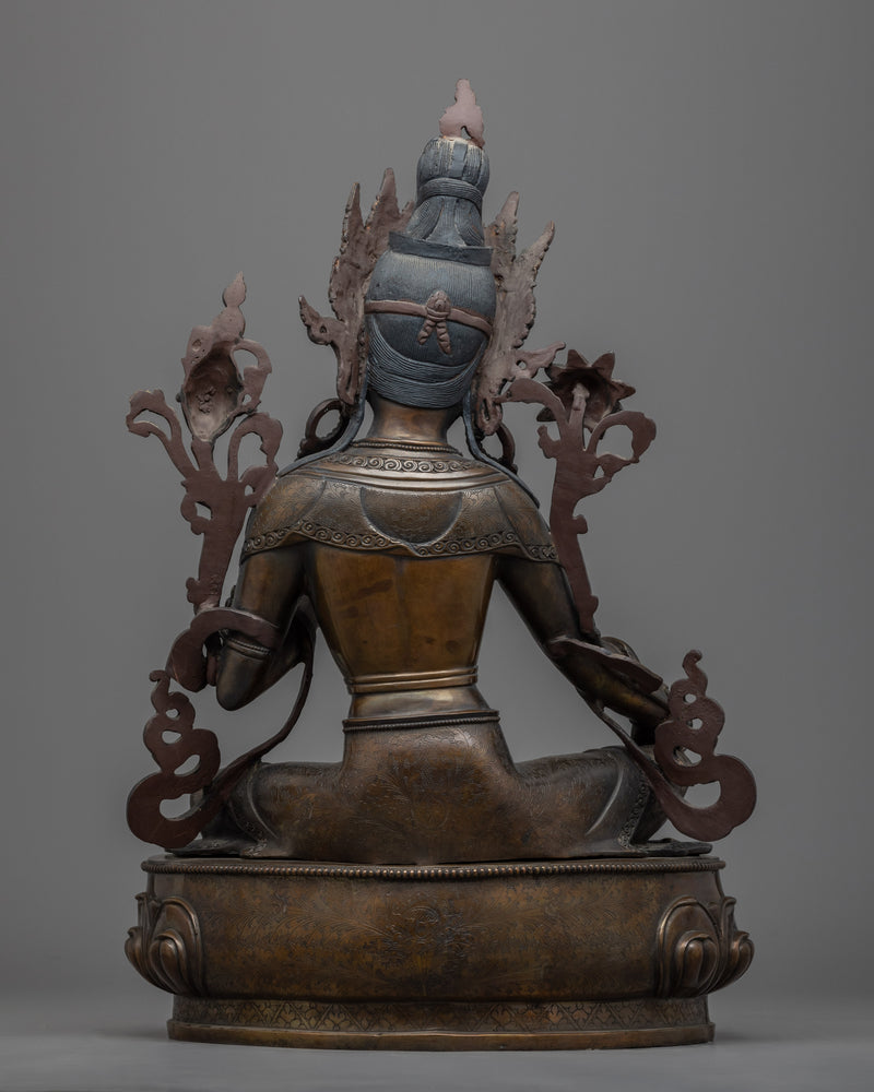 Green Tara Statue For Sale | Spiritual Himalayan Oxidized Art-form