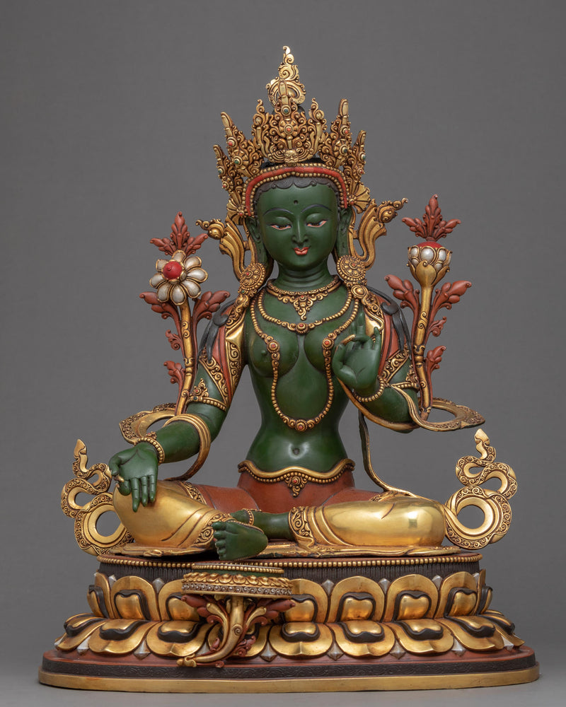 Green Tara Meditation Statue