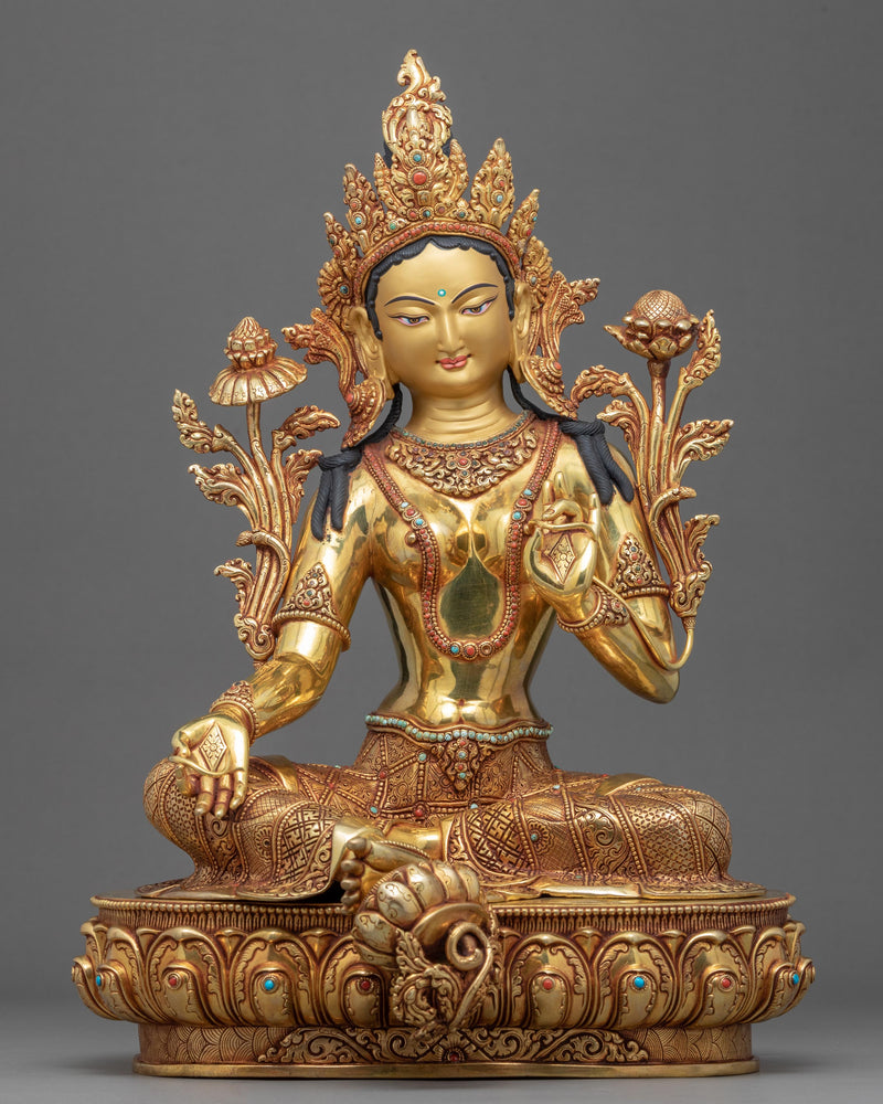 Buddhist Green Tara Sculpture