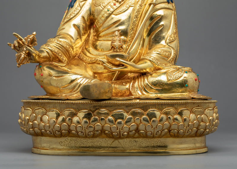 Guru Padmasambhava Sculpture | Hand-Carved Buddhist Deity Sculpture