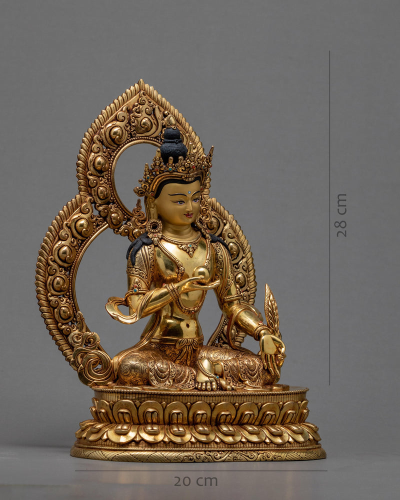 Ksitigarbha Statue | Glided with 24k Gold | Tibetan Buddhist Art