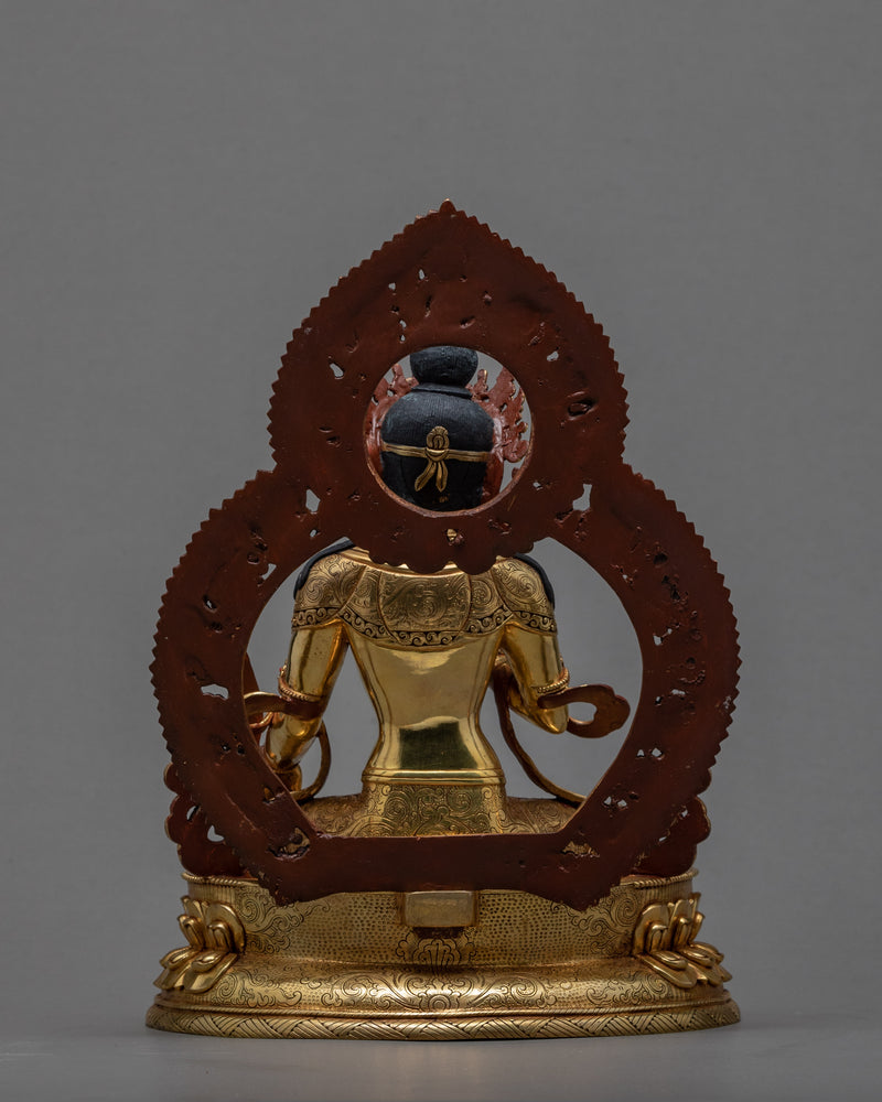 Ksitigarbha Statue | Glided with 24k Gold | Tibetan Buddhist Art