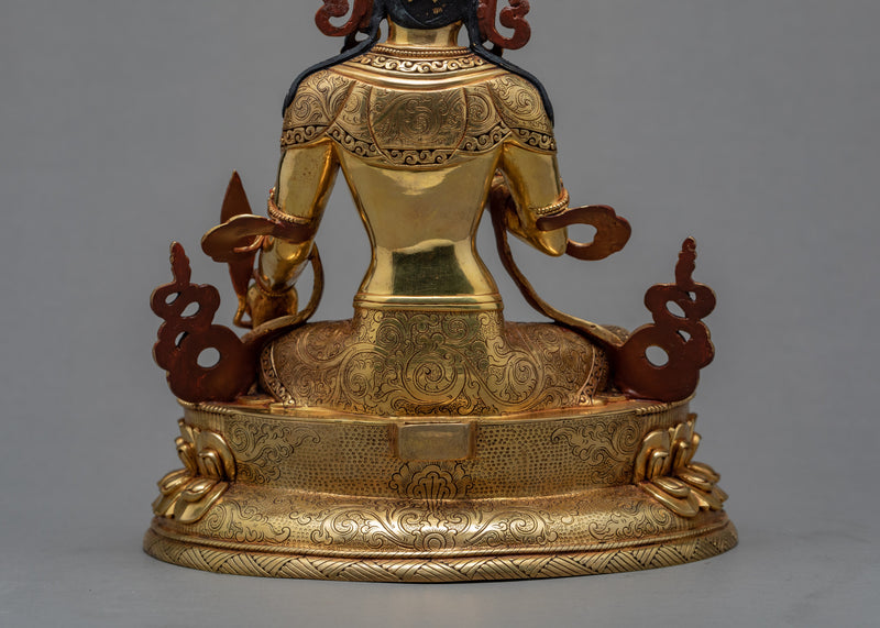 Ksitigarbha Statue | Glided with 24k Gold | Tibetan Buddhist Art