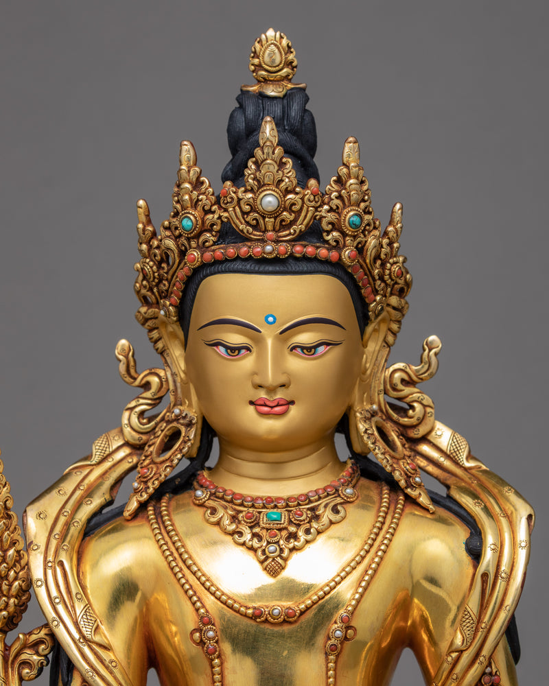 Ksitigarbha Statue | Tibetan Bodhisattva Sculpture