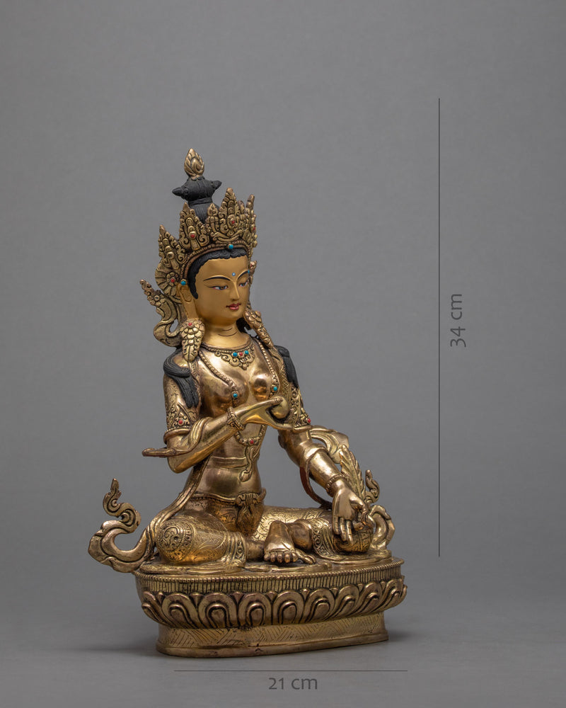 Ksitigarbha Statue |  Traditional Bodhisattva Sculpture | Womb Of The Earth