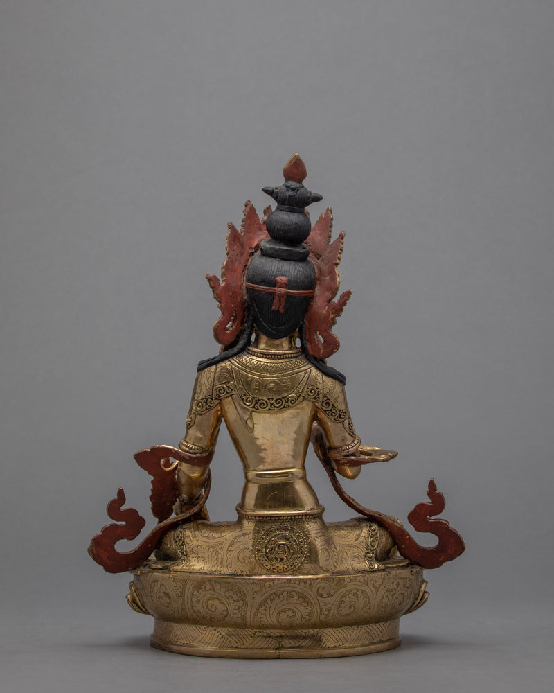 Ksitigarbha Statue |  Traditional Bodhisattva Sculpture | Womb Of The Earth