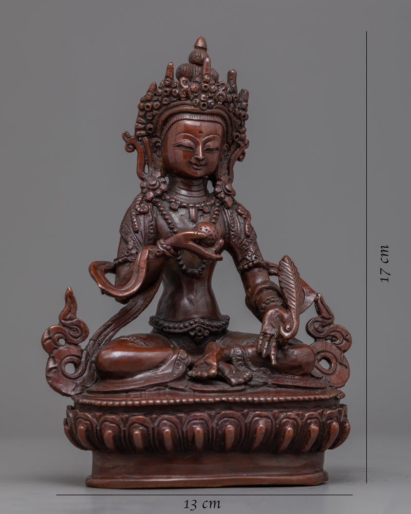 Ksitigarbha Buddha Copper Statue | Oxidized Copper Art Of Buddhist Bodhisattva