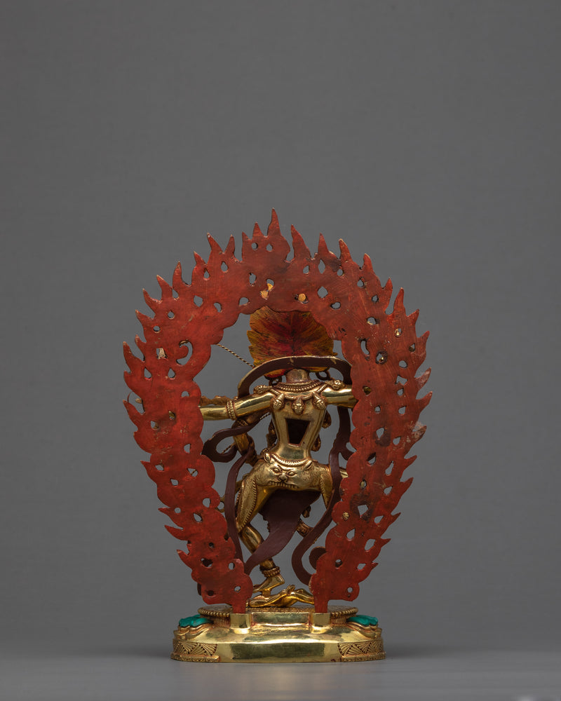 Kurukulla Statue | Himalayan Deity Art | Gold Gilded Sculpture