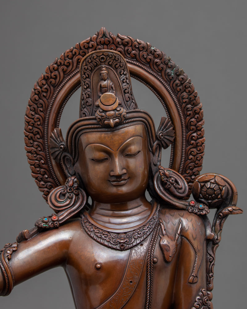 Rare Lokeshwor Statue | Traditional Tibetan Art