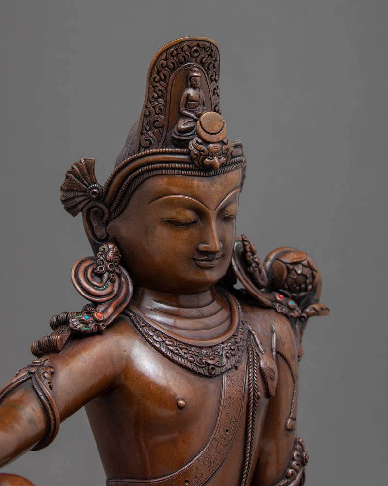 Rare Lokeshwor Statue | Traditional Tibetan Art