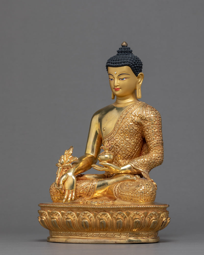 Medicine Buddha Sculpture | Traditional Hand Carved Statue