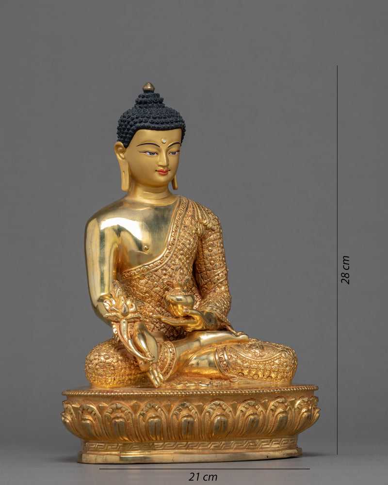 Medicine Buddha Sculpture | Traditional Hand Carved Statue