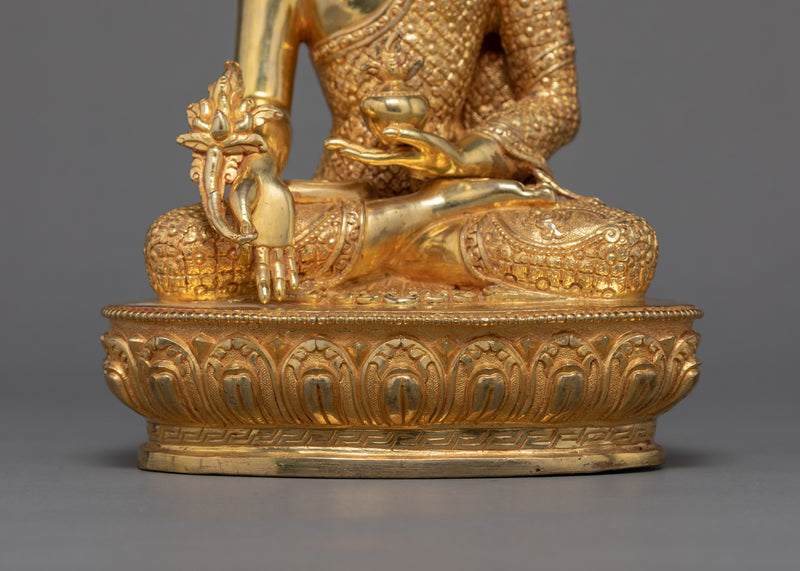 Medicine Buddha Sculpture | Traditional Hand Carved Statue