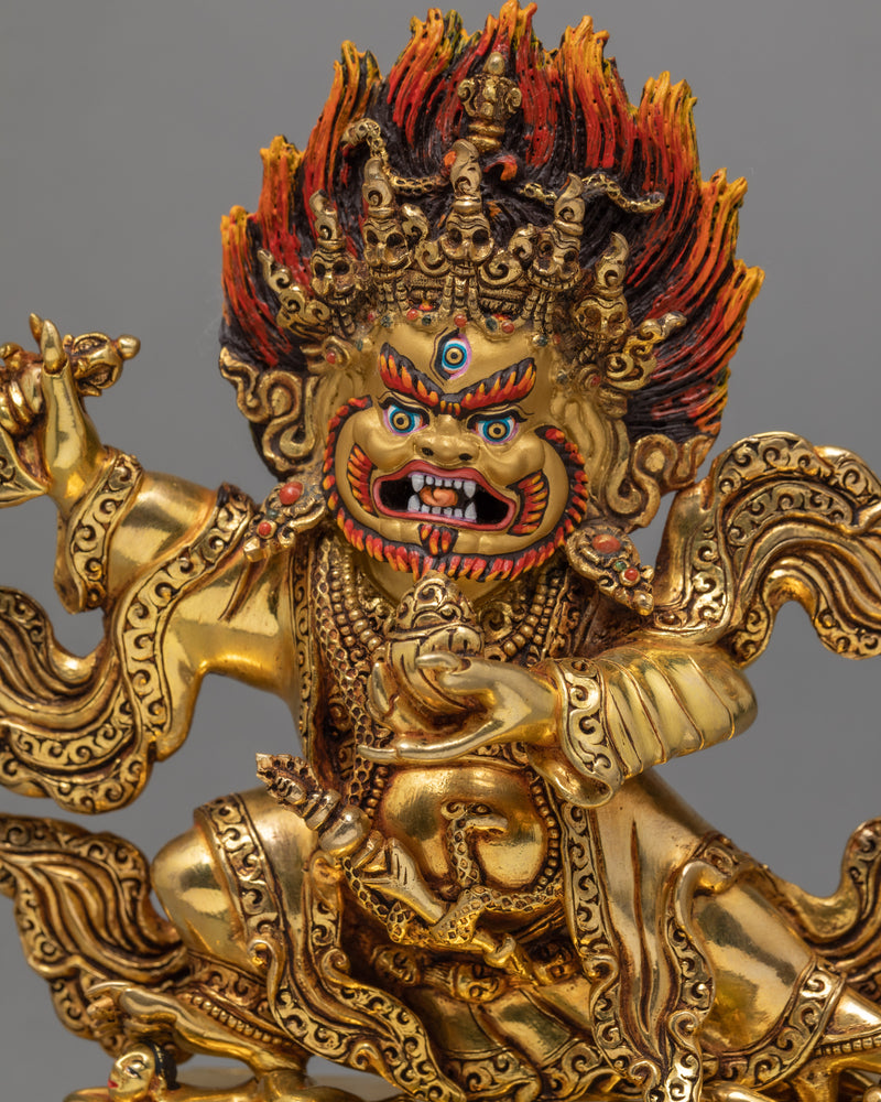 Mahakala Bernagchen | The Black Cloak | Gold Plated Handcrafted Statue