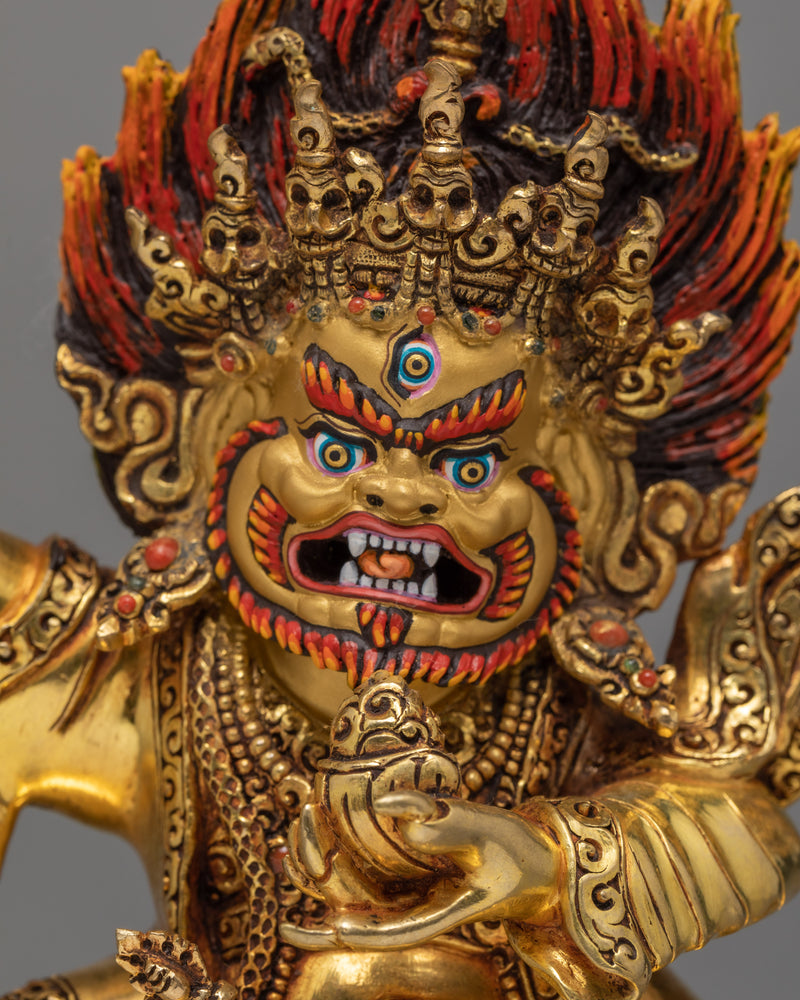 Mahakala Bernagchen | The Black Cloak | Gold Plated Handcrafted Statue