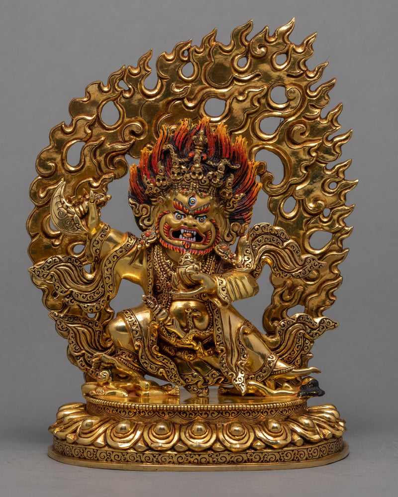 Mahakala Bernagchen, The Black Cloak Handcrafted Statue