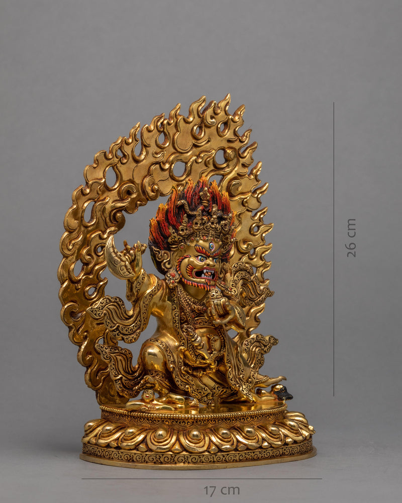 Mahakala Bernagchen | The Black Cloak | Gold Plated Handcrafted Statue