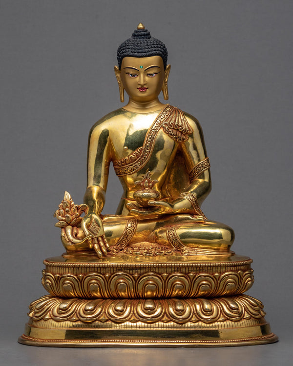 the medicine buddha buddhist statue