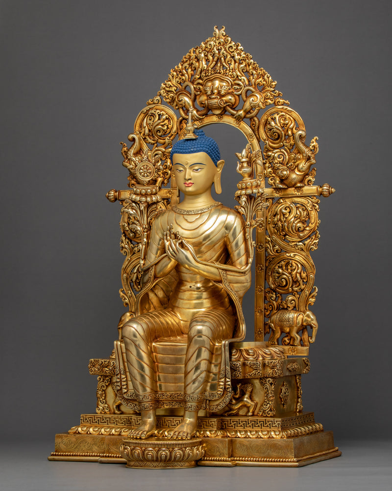 Indoor Maitreya Buddha Statue | Traditional Hand Carved Buddhist Art