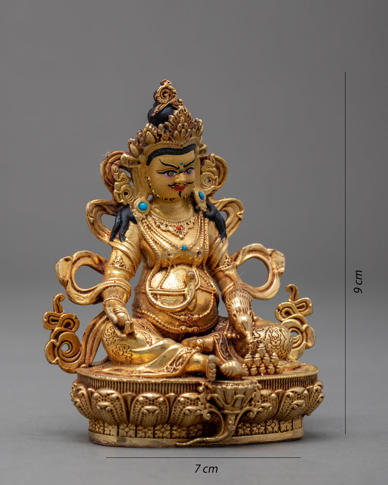 Mini Dzambhala Statue | Buddhist Wealth Deity Art