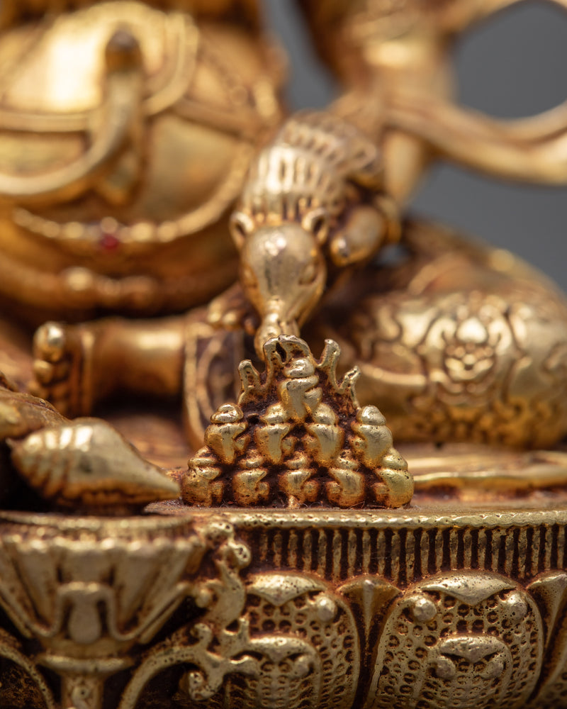 Mini Dzambhala Statue | Buddhist Wealth Deity Art