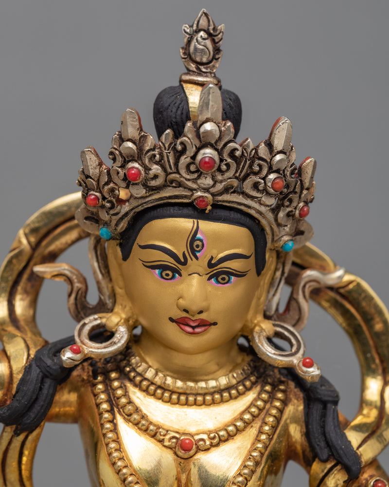 Machig Labdron Statue | Dakini Statue | Hand carved 24K Gold Gilded Statue