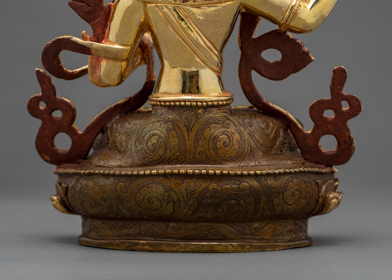 Manjushri Buddhist Sculpture | Traditional Hand Carved Statue