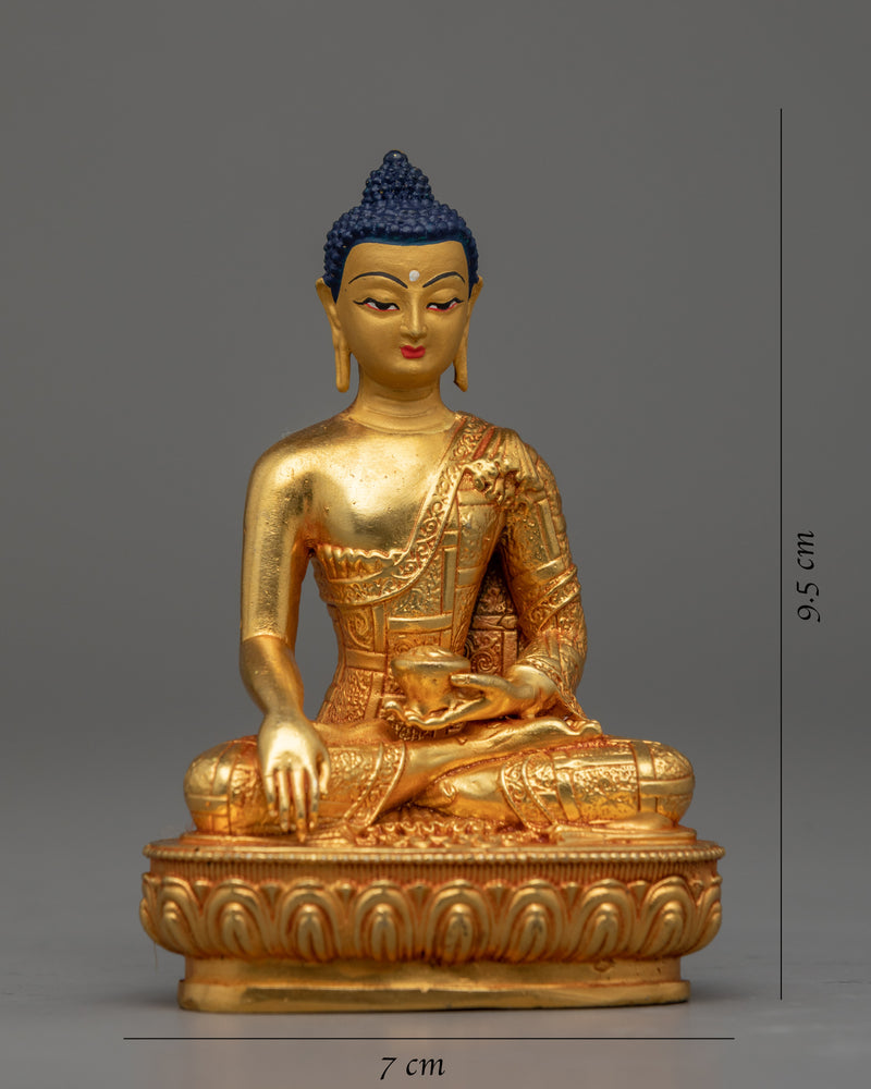 Shakyamuni Buddha Statue | Gold Gilded Buddhist Statue Made in Nepal