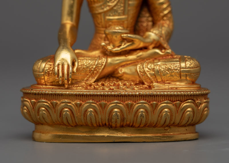 Shakyamuni Buddha Statue | Gold Gilded Buddhist Statue Made in Nepal