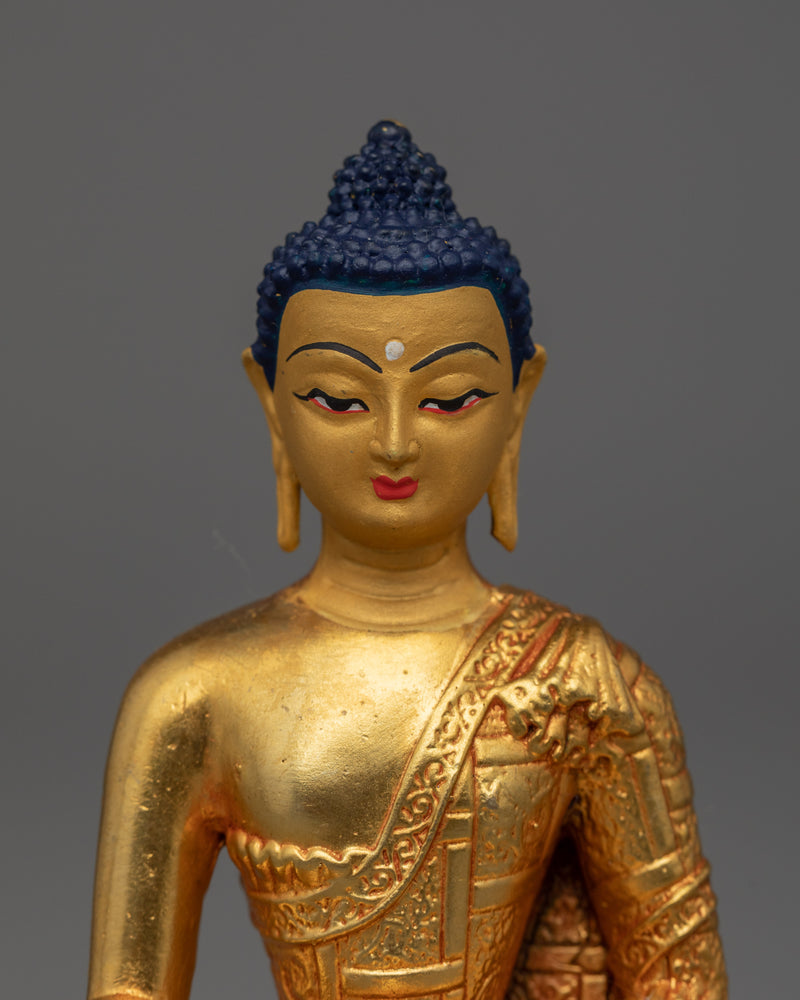 Shakyamuni Buddha Statue | Gold Gilded Buddhist Statue Made in Nepal