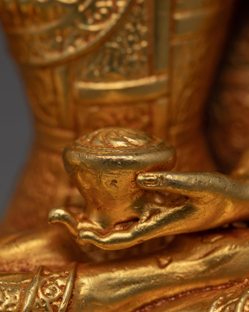 Shakyamuni Buddha Statue | Gold Gilded Buddhist Statue Made in Nepal