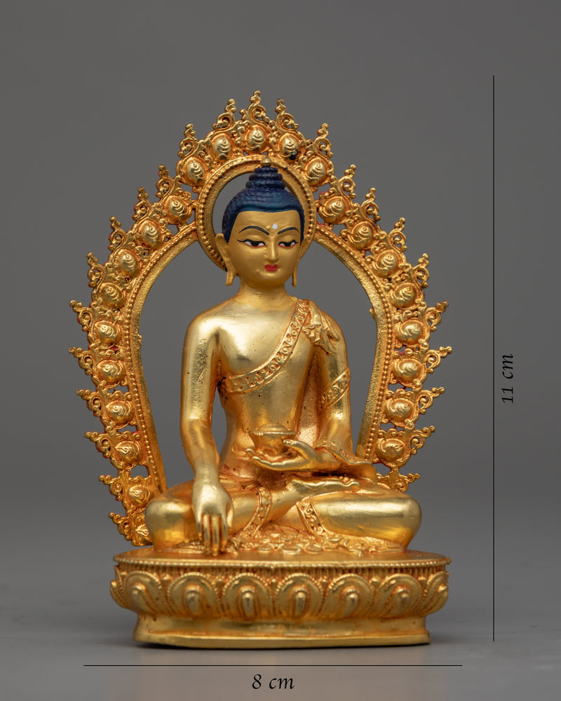 Shakyamuni Buddha Machine Made Sculpture | Gold Gilded Statue of Buddha