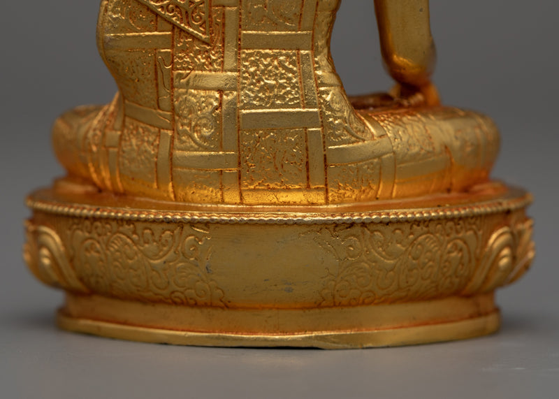 Shakyamuni Buddha Statue | Gold Gilded Buddhist Statue Made in Nepal