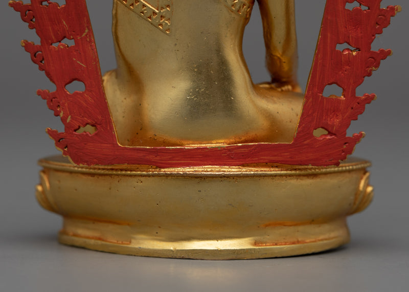 Shakyamuni Buddha Machine Made Sculpture | Gold Gilded Statue of Buddha